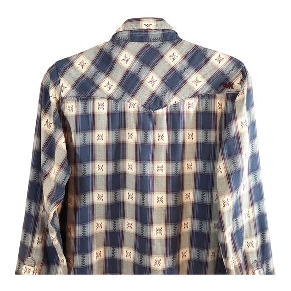 Mountain Khakis Embroidered Plaid Long Sleeve Button-front Shirt Women's M - Picture 5 of 6